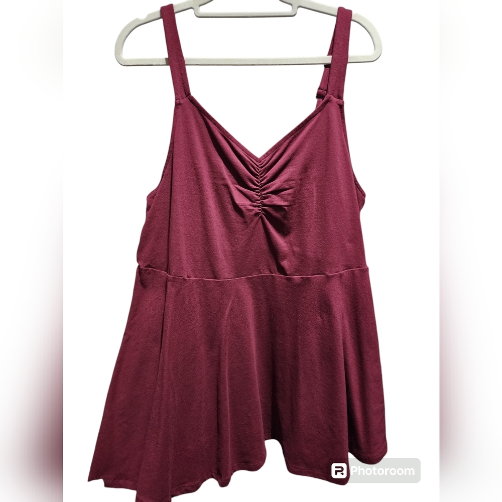 NWT Torrid Babydoll Top Wine Size 2